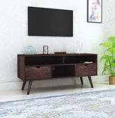 Essen Solid Sheesham Wood TV Unit (Walnut Finish)